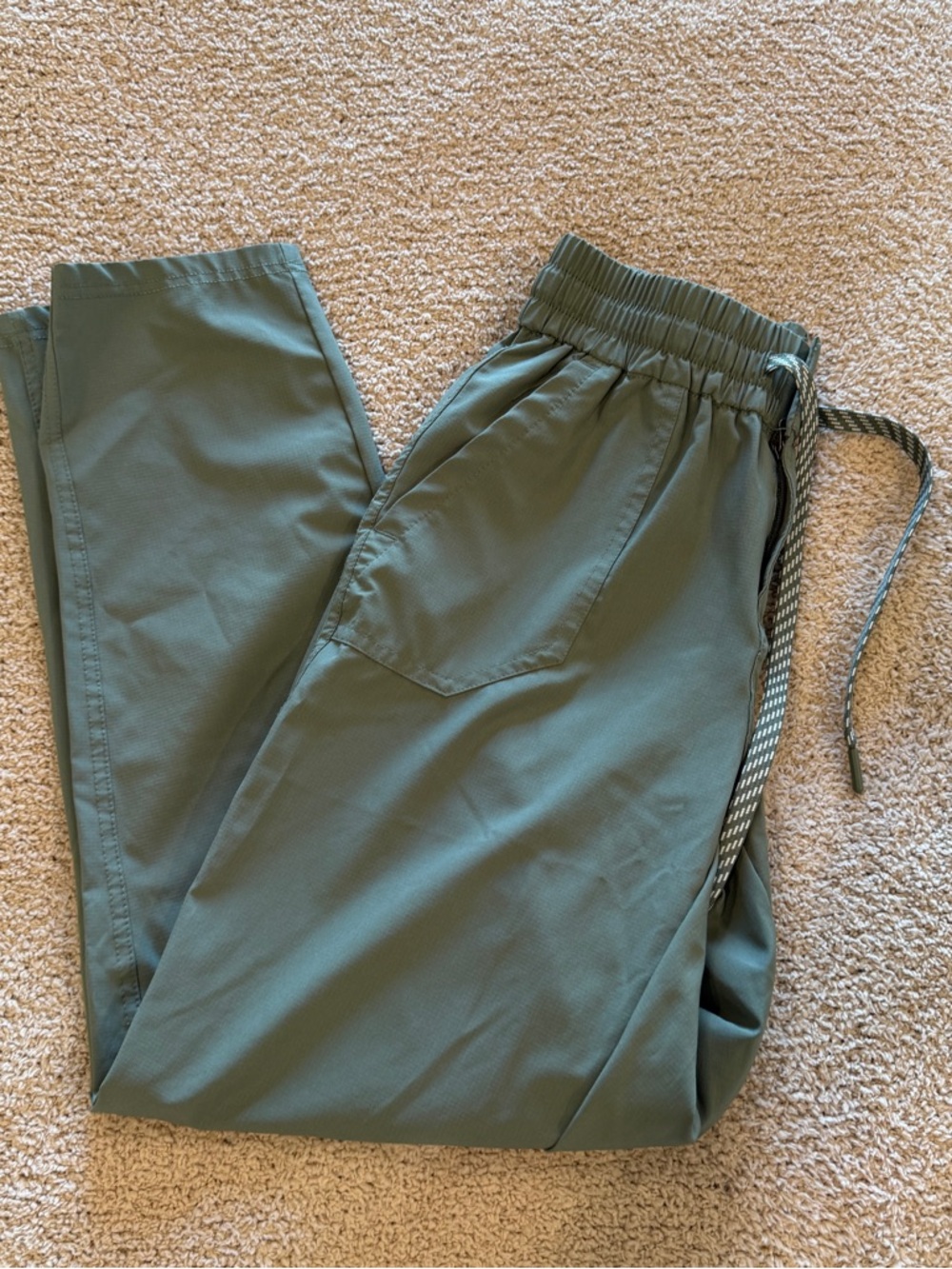 Avalanche Olive Green Elastic Waist Joggers with Drawstring
